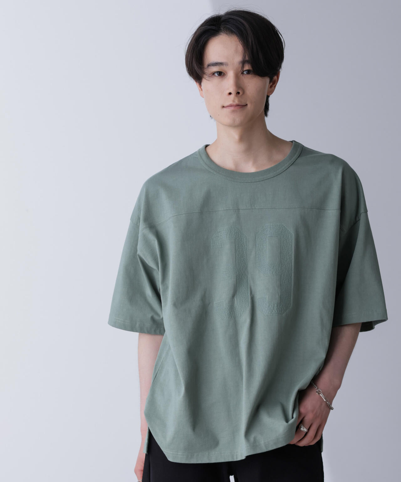 シャドープリントフットボールTシャツ 半袖 | NANO universe（ナノ