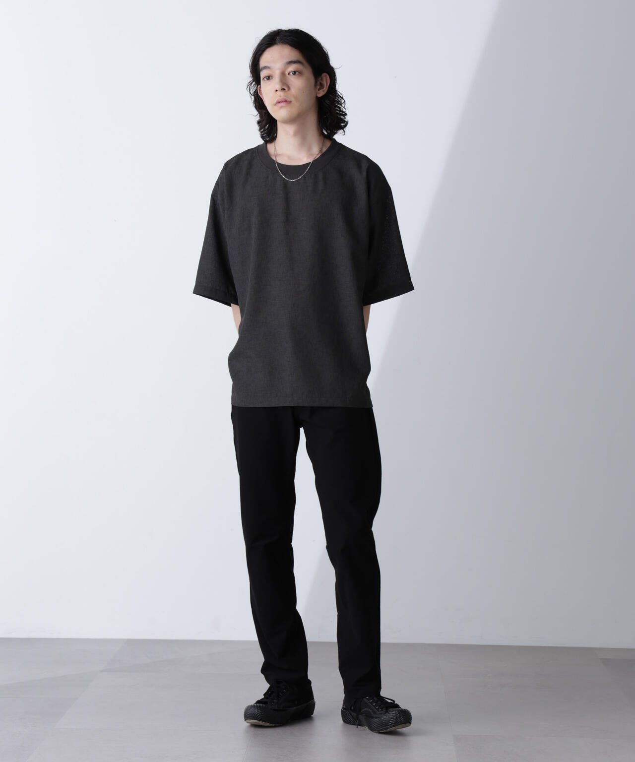 テックリネン布帛Tシャツ 半袖(セットアップ可) | NANO universe（ナノ