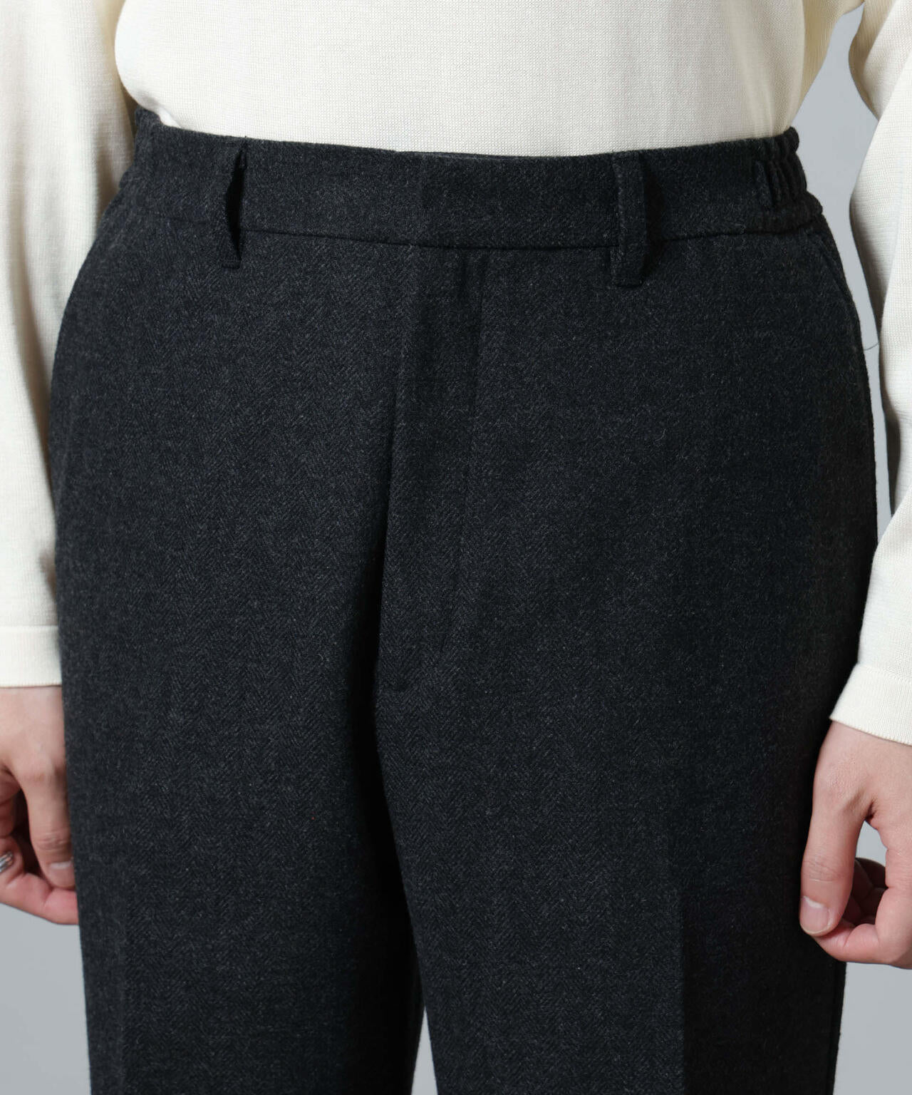 ヘリンボーンストレートスラックス(セットアップ可) | NANO universe