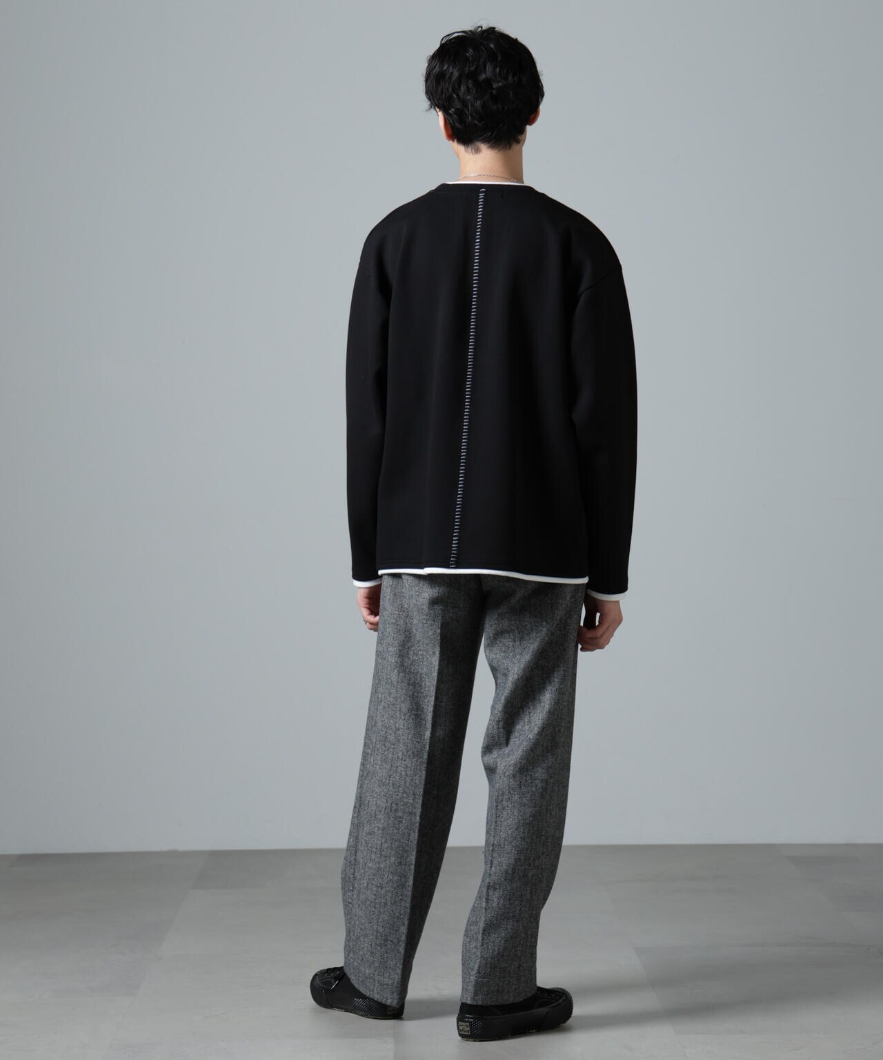 ヘリンボーンストレートスラックス(セットアップ可) | NANO universe