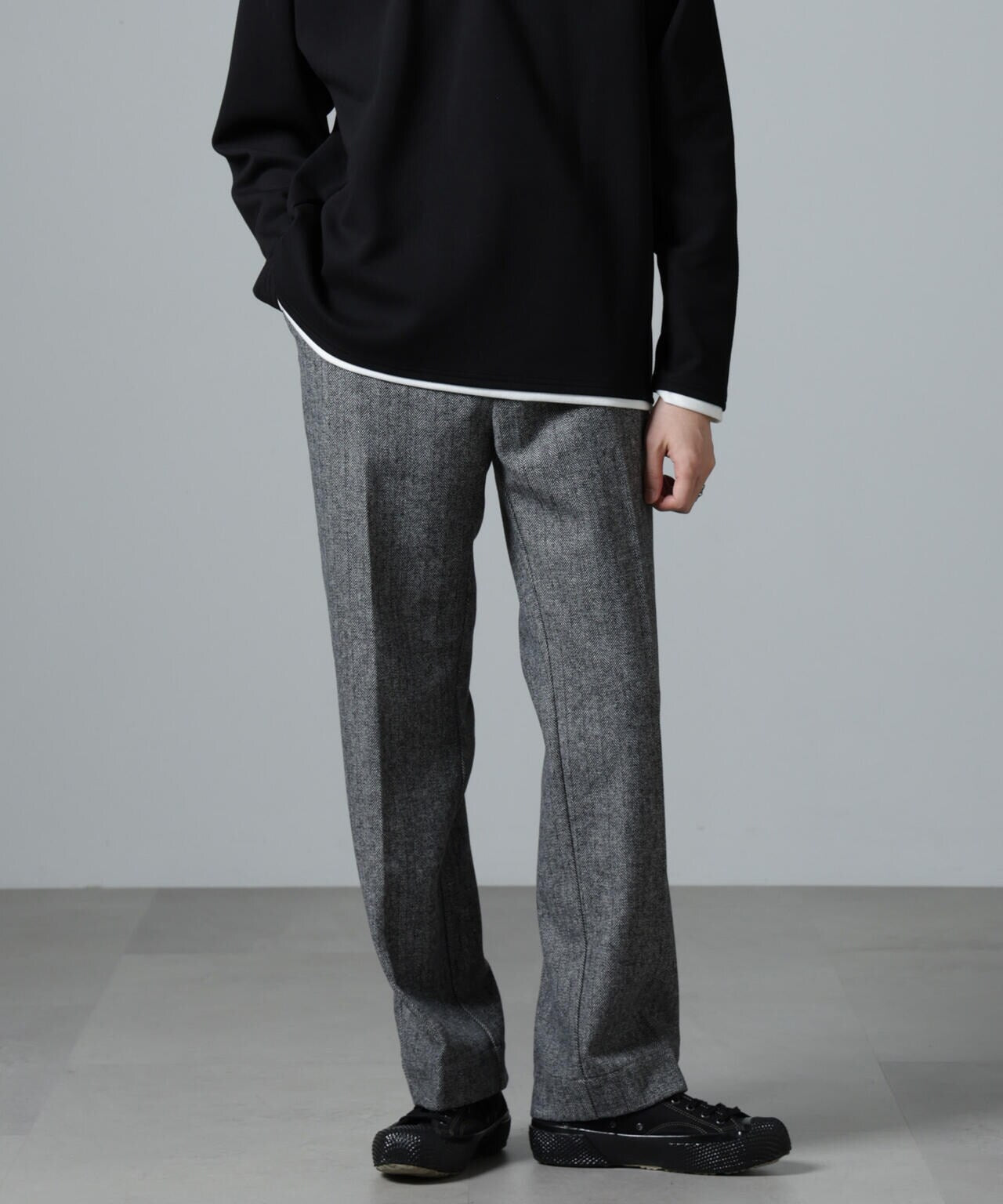 ヘリンボーンストレートスラックス(セットアップ可) | NANO universe