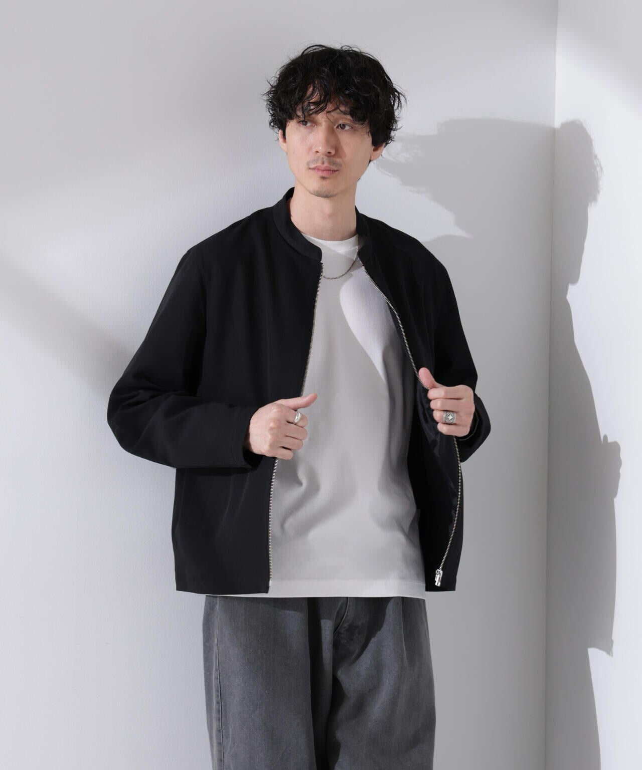 TRシングルライダースブルゾン | NANO universe（ナノ・ユニバース