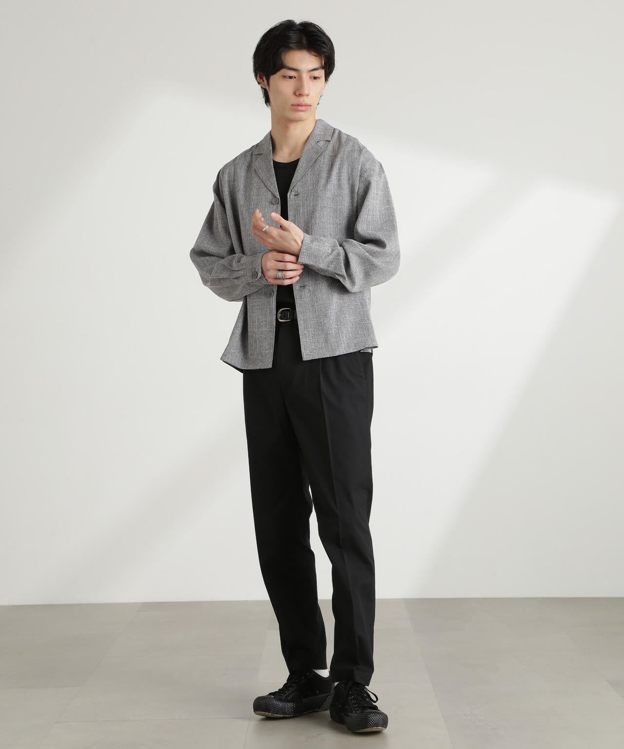 WEB限定/リネンライク開襟シャツ 長袖 | NANO universe（ナノ