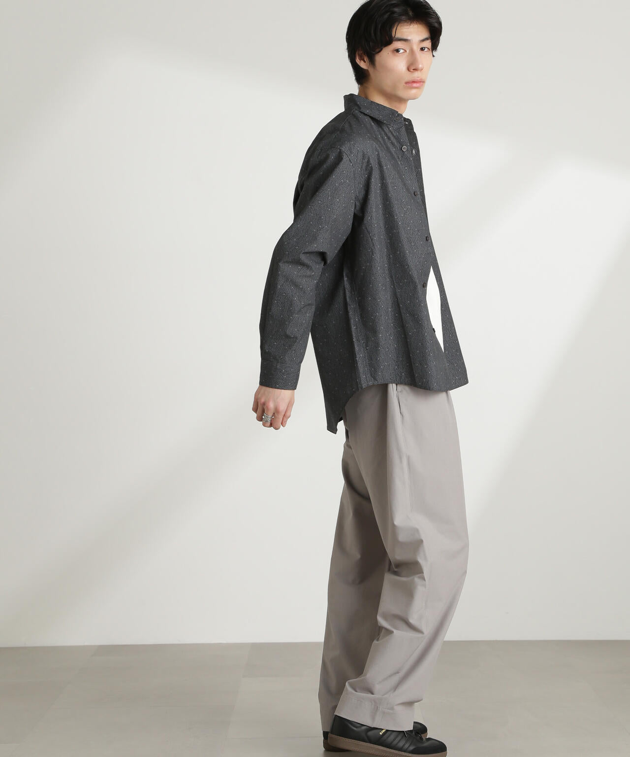 オリジナルパターンフラワープリントシャツ 長袖 | NANO