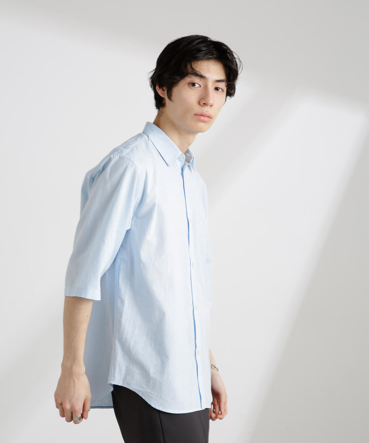 クールマックスリネンレギュラーカラー7分袖 | NANO universe（ナノ