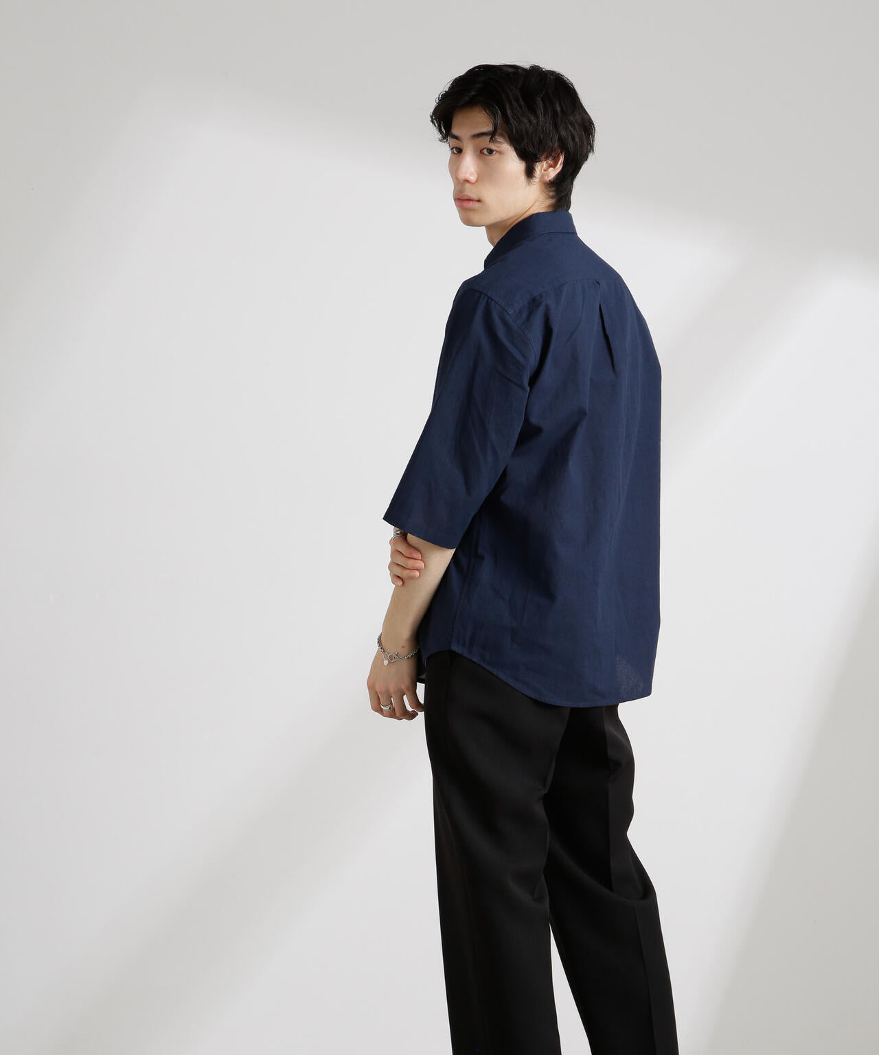 クールマックスリネンレギュラーカラー7分袖 | NANO universe（ナノ