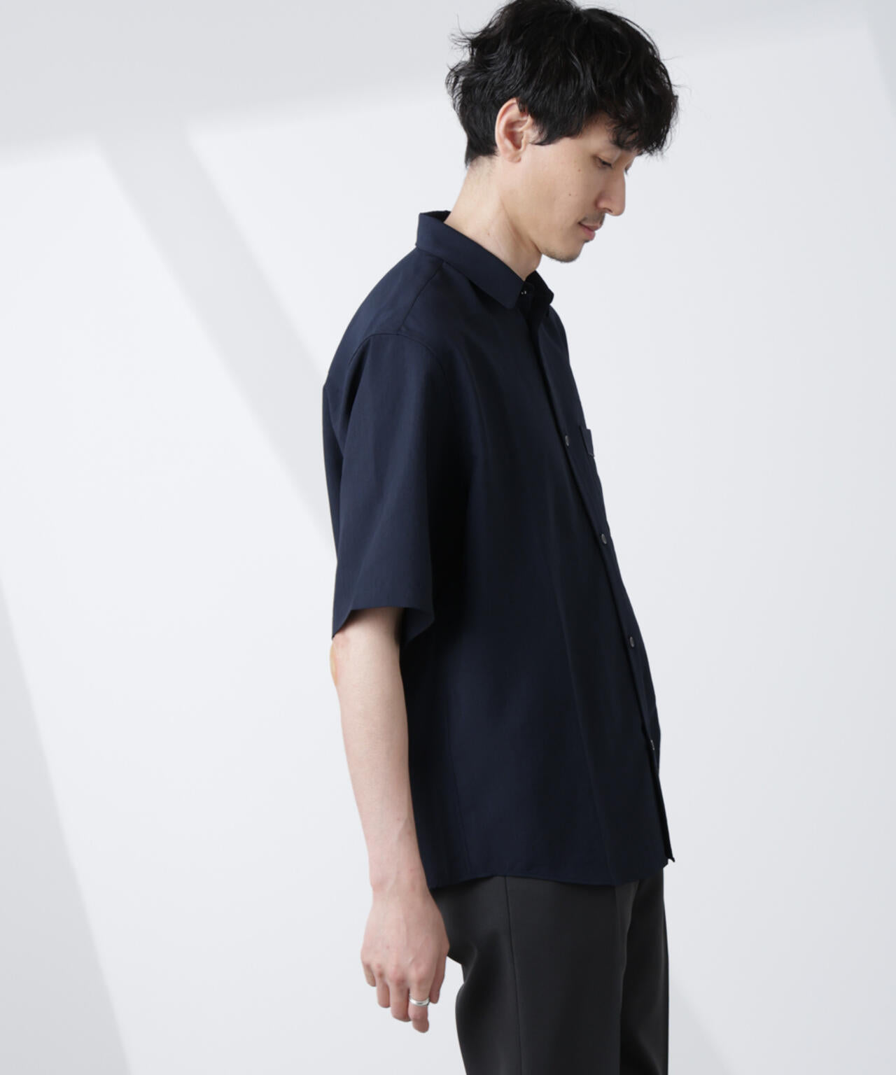 PG ネイビー半袖シャツ POM40 PG ネイビー半袖シャツ POM40 PG ネイビー半袖シャツ POM40