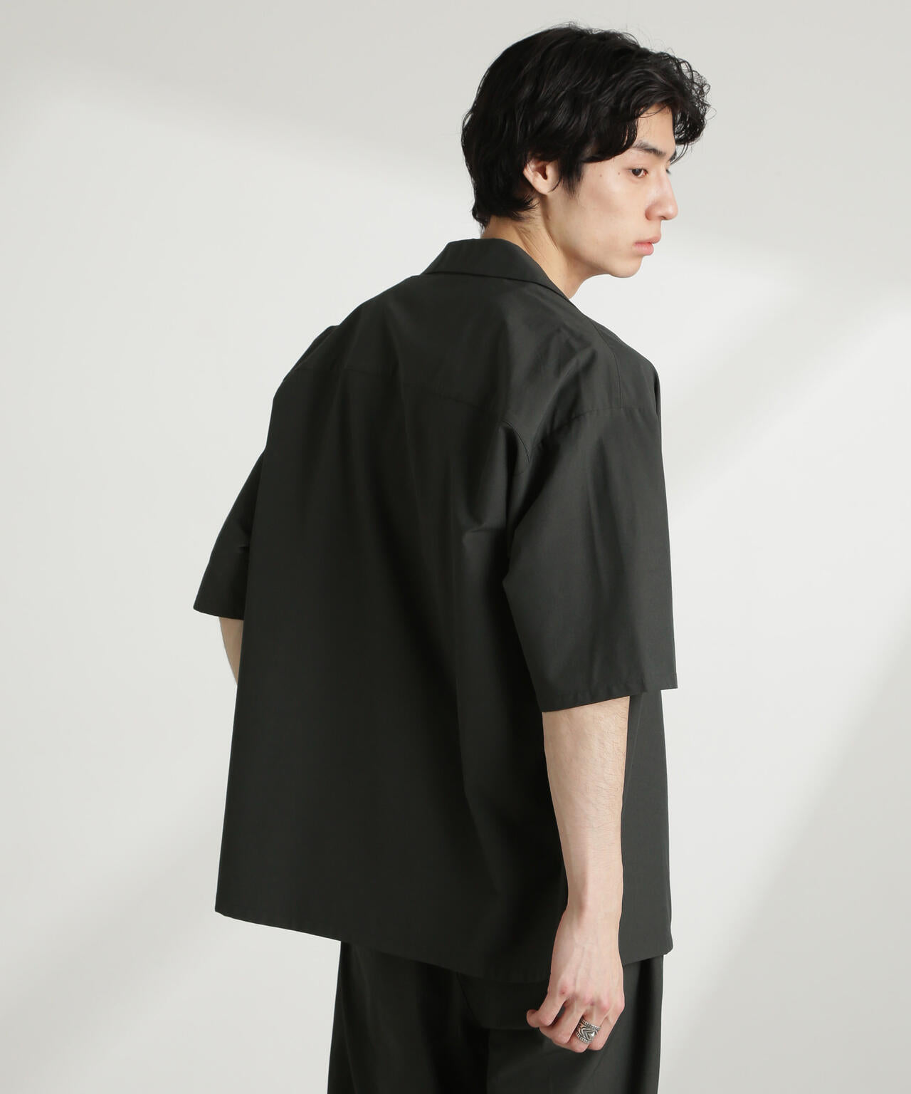ストレッチワイドオープンカラーシャツ 半袖(セットアップ可) | NANO
