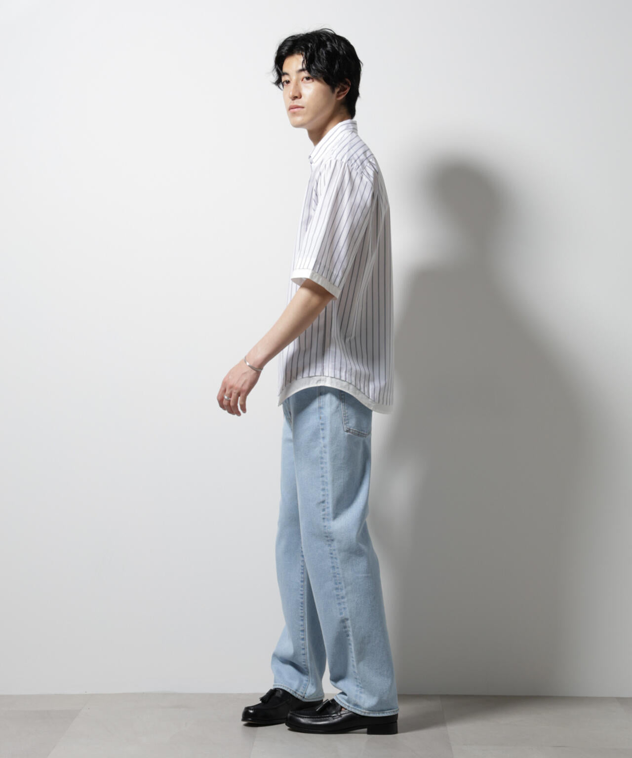 クレイジーストライプシャツ 半袖 2 | NANO universe（ナノ