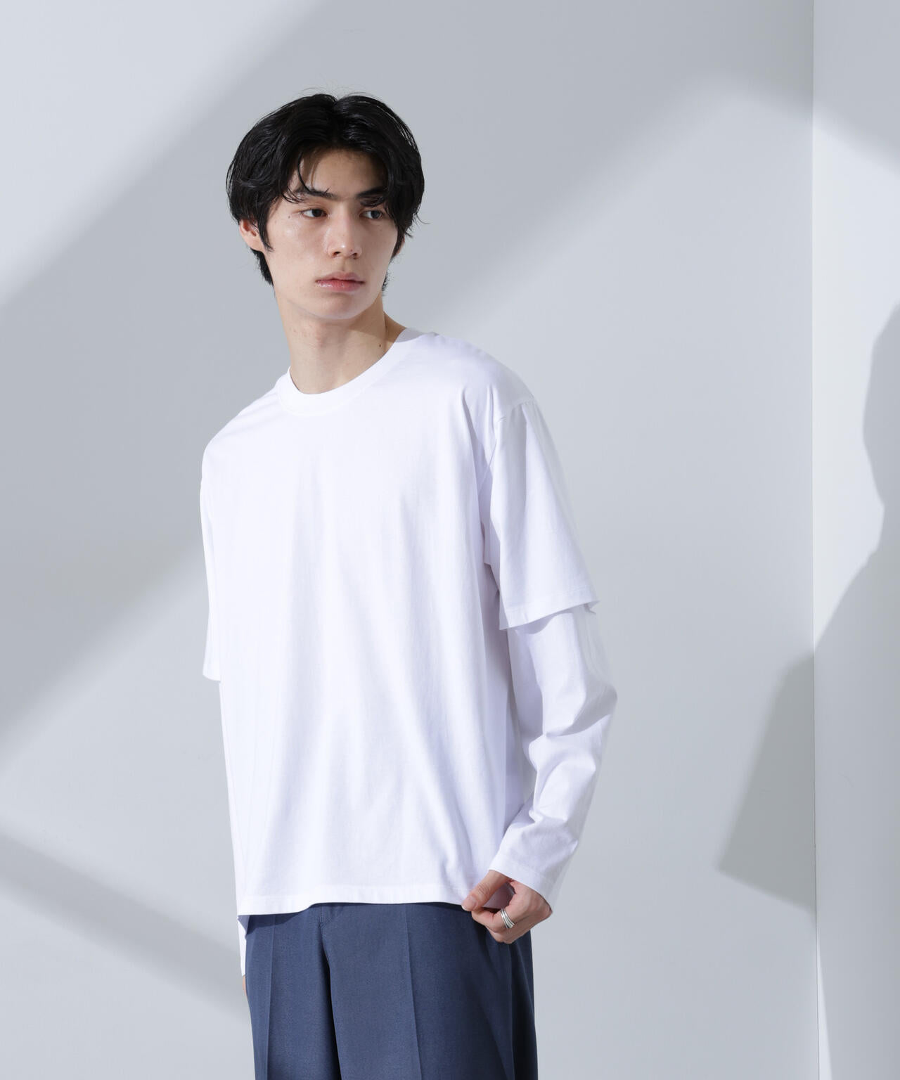 フェイクレイヤードTシャツ 長袖 | NANO universe（ナノ・ユニバース