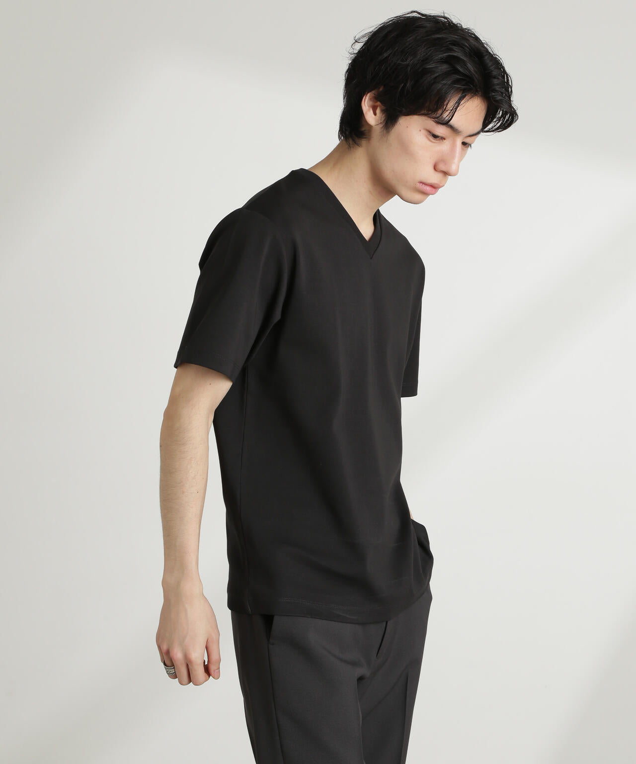 ダブルスムースVネックTシャツ 半袖 | NANO universe（ナノ