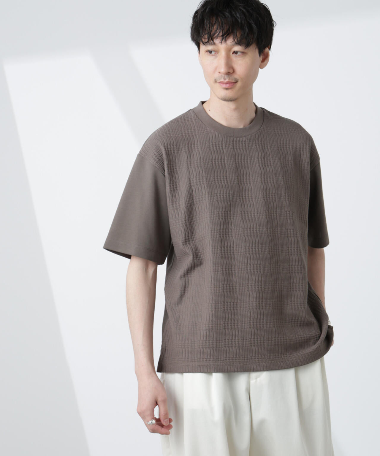 リンクスジャガードコンビTシャツ | NANO universe（ナノ・ユニバース