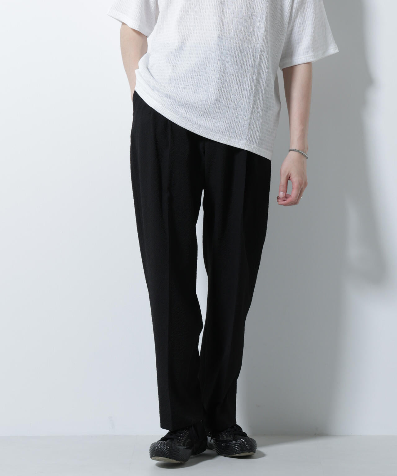 サッカータックイージーパンツ（セットアップ可）