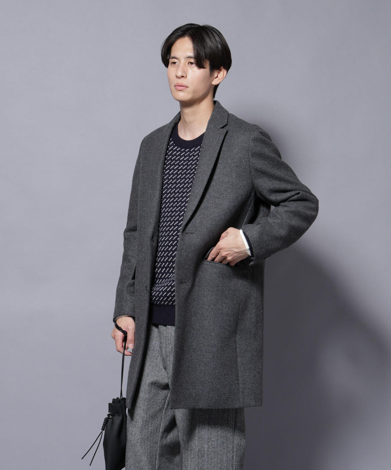 ウール/Nメルトンチェスターコート | NANO universe（ナノ・ユニバース