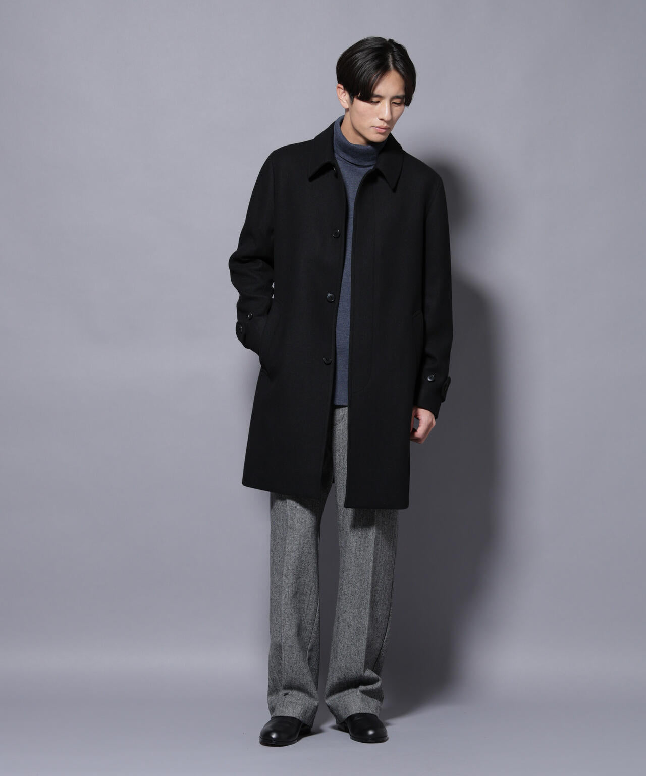 ウール/Nメルトンステンカラーコート | NANO universe（ナノ