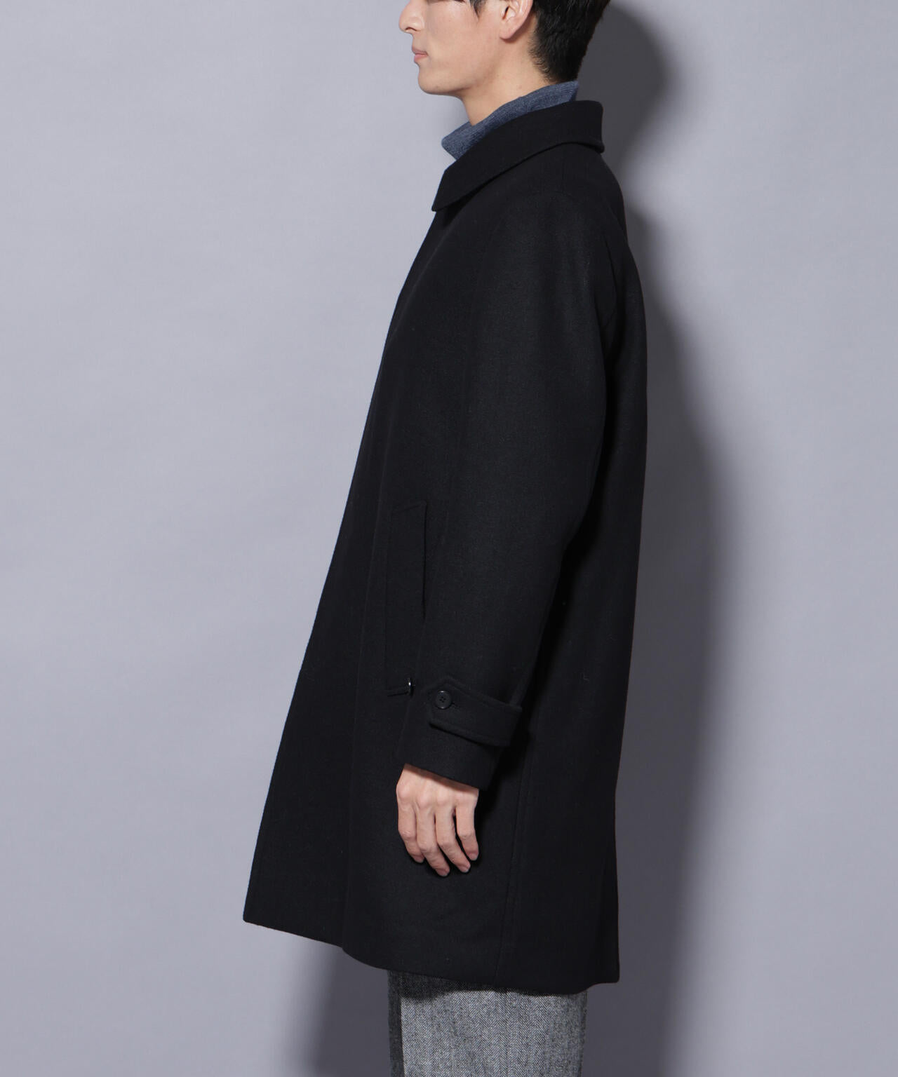 ウール/Nメルトンステンカラーコート | NANO universe（ナノ