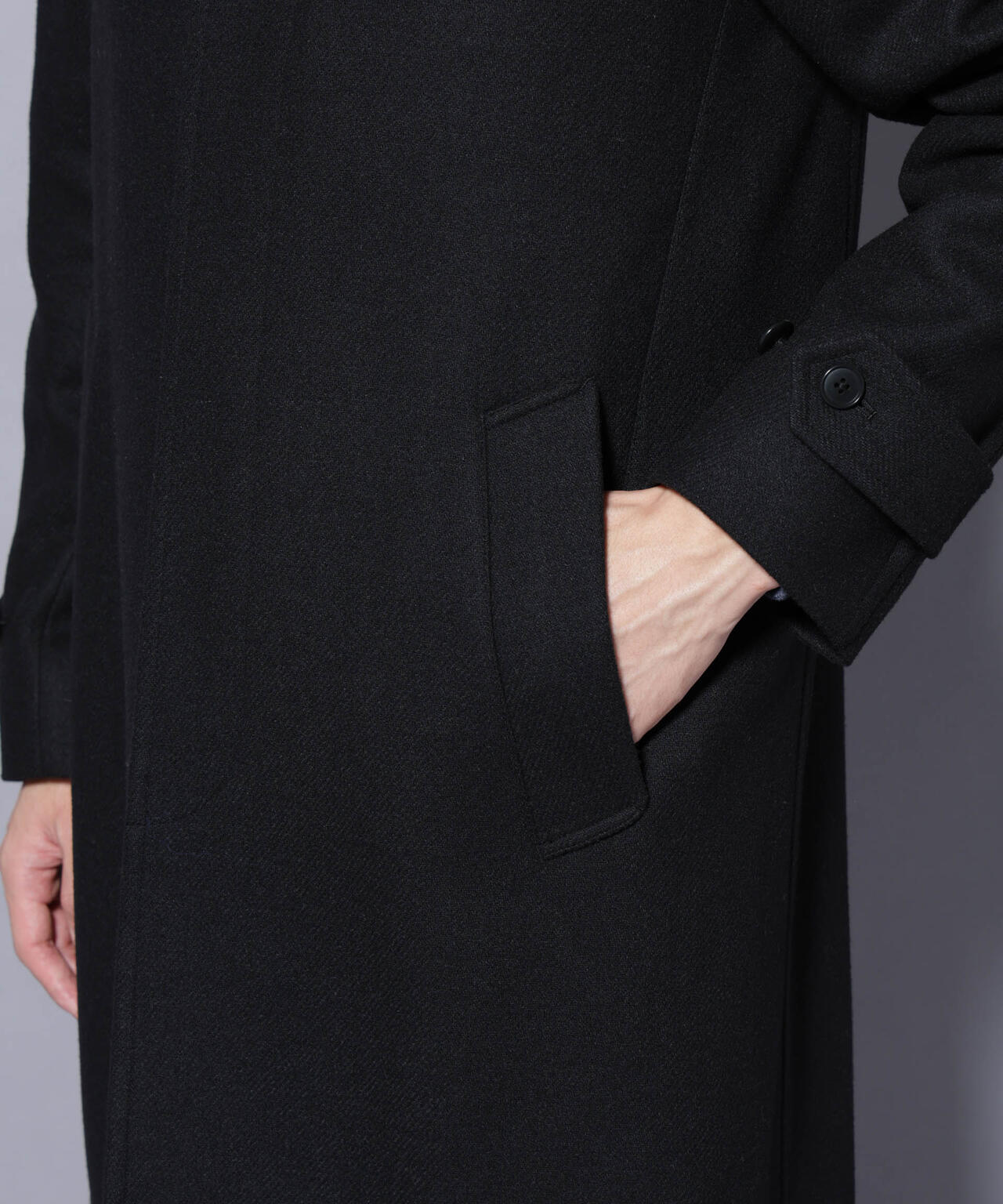 ウール/Nメルトンステンカラーコート | NANO universe（ナノ