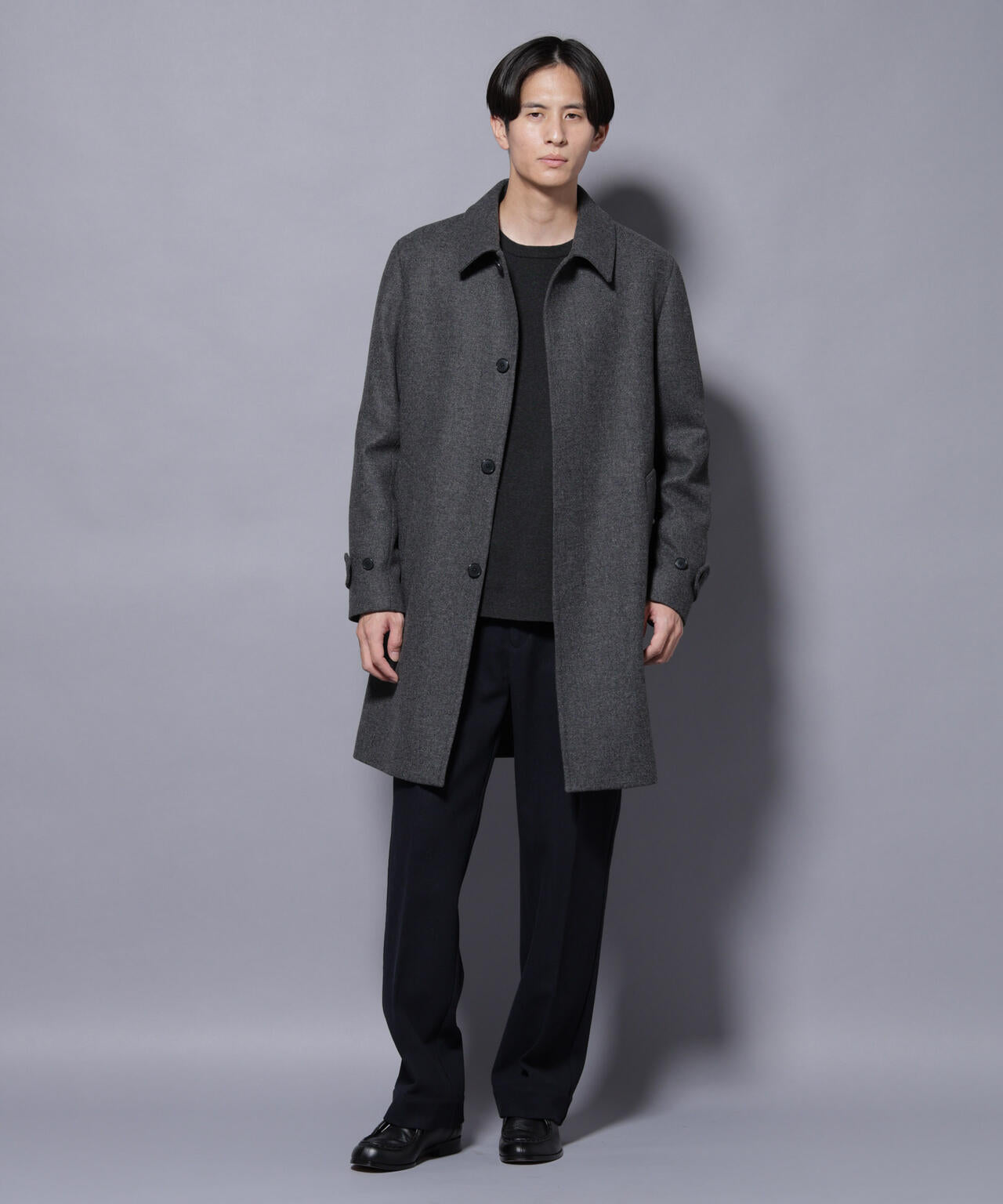 ウール/Nメルトンステンカラーコート | NANO universe（ナノ