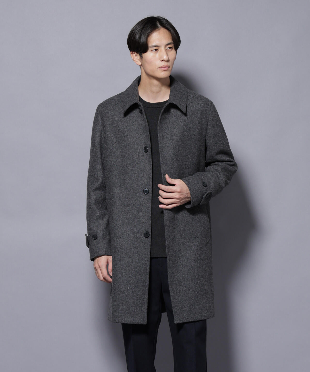 ウール/Nメルトンステンカラーコート | NANO universe（ナノ