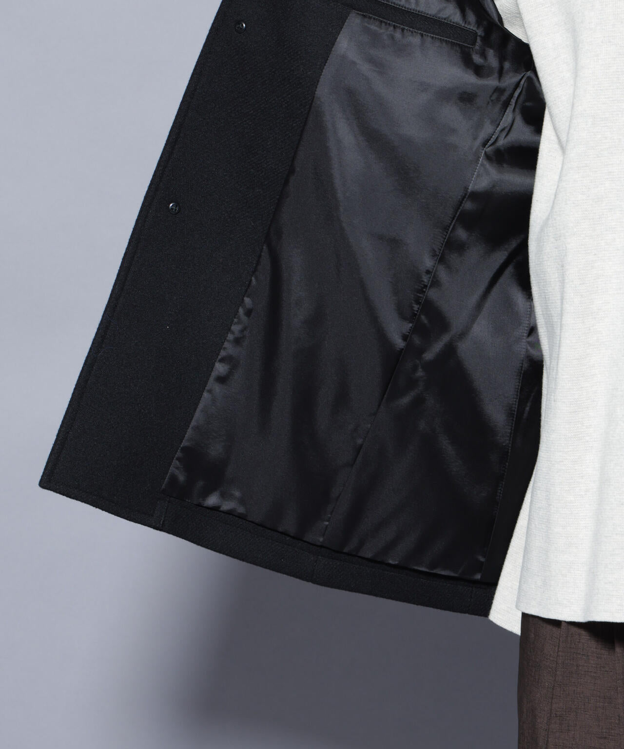 ウール/Nメルトンスタンドカラーコート | NANO universe（ナノ