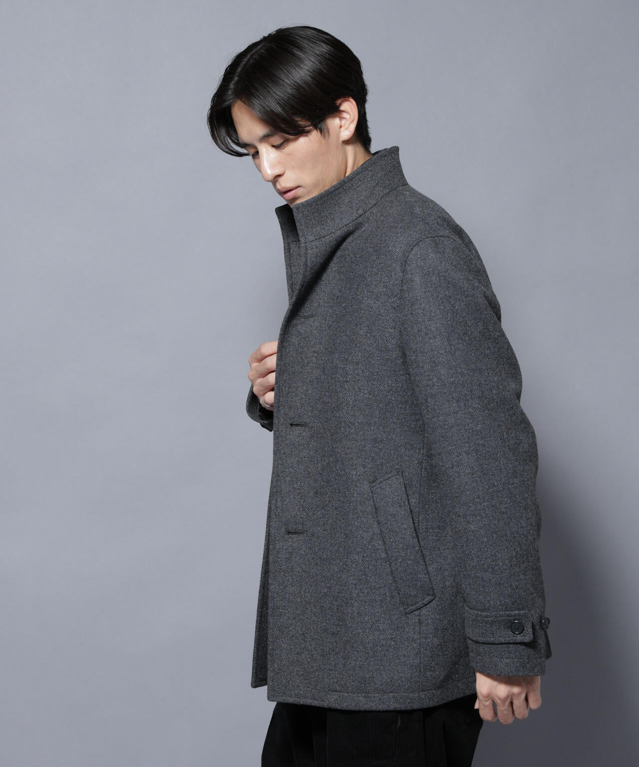 NANO universe【新品】：ウールミックススタンドカラーコート ウール/Nメルトンスタンドカラーコート | NANO universe（ナノ
