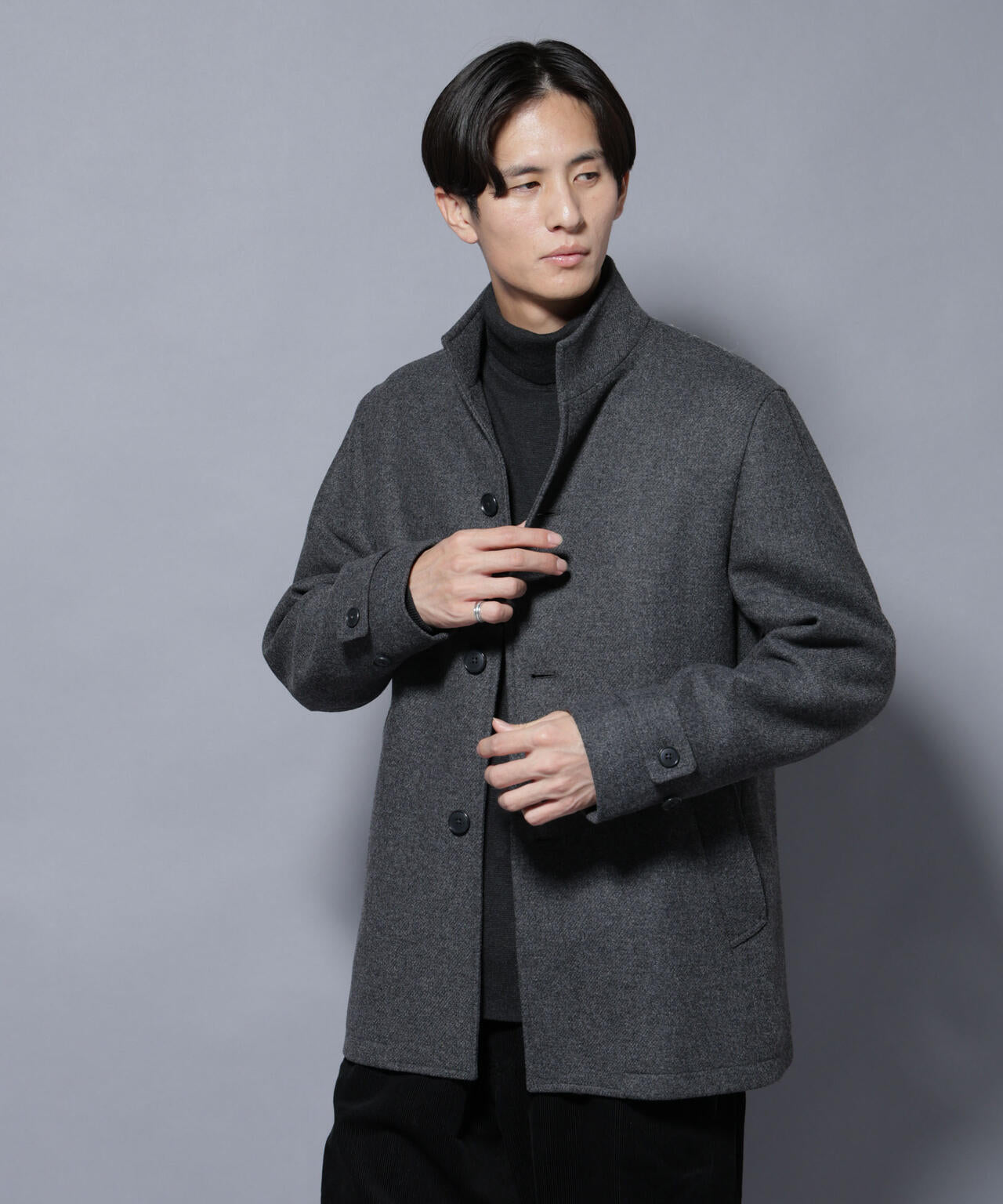 NANO universe【新品】：ウールミックススタンドカラーコート ウール/Nメルトンスタンドカラーコート | NANO universe（ナノ