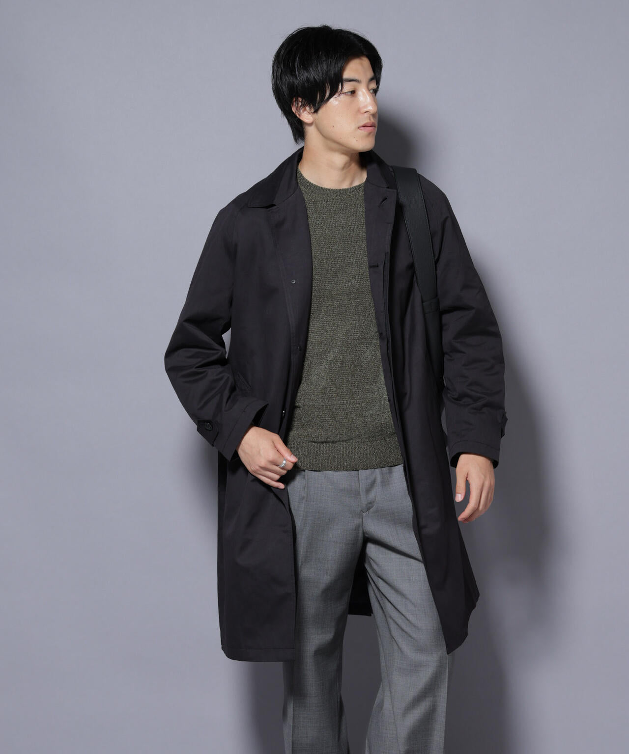 微起毛バルカラーコート