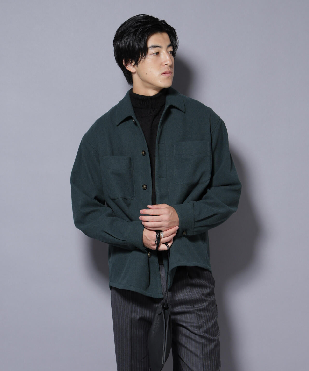 テックメルトンシャツブルゾン