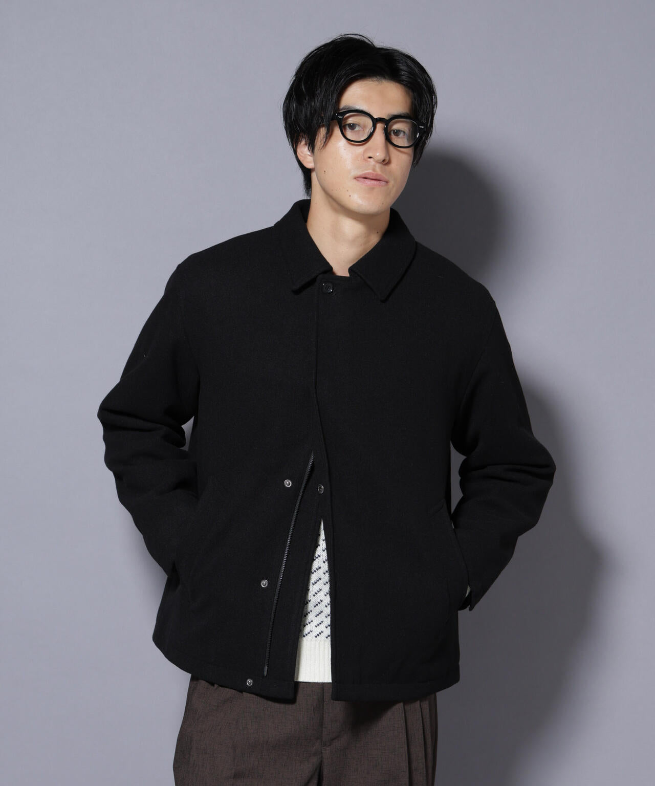 テックメルトンショートブルゾン