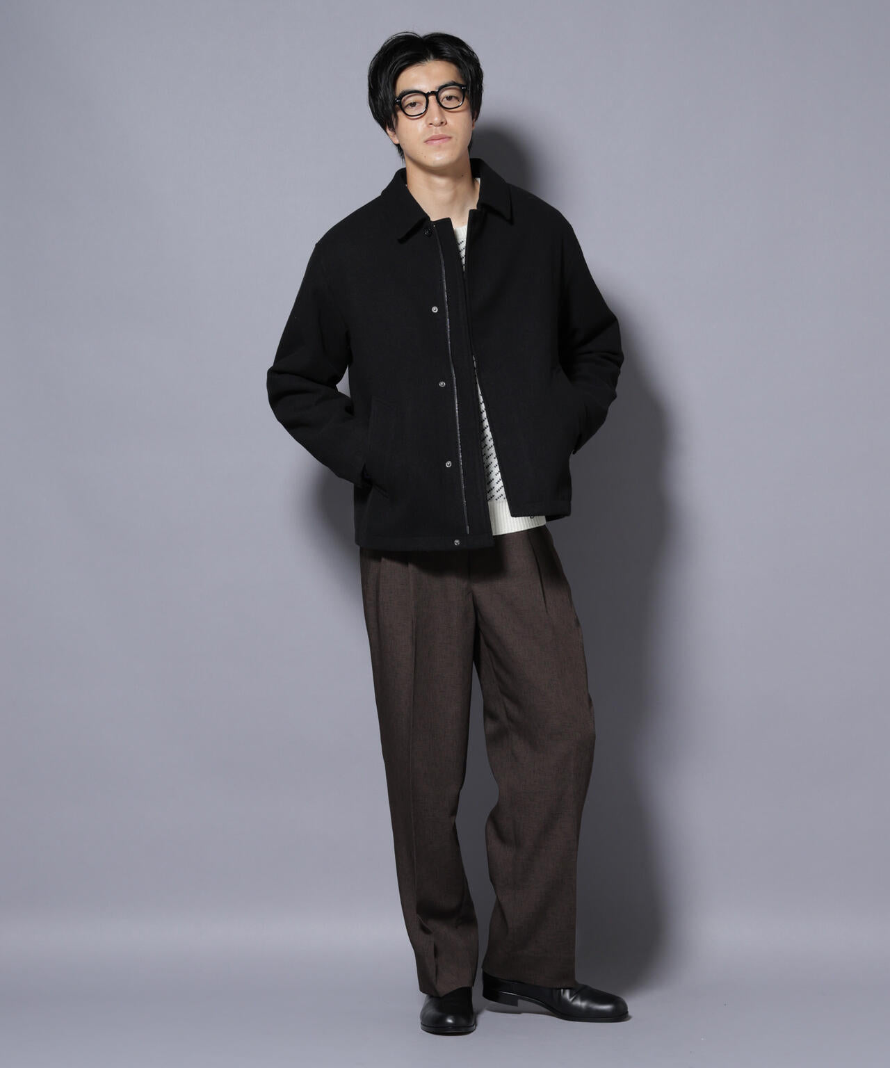 テックメルトンショートブルゾン