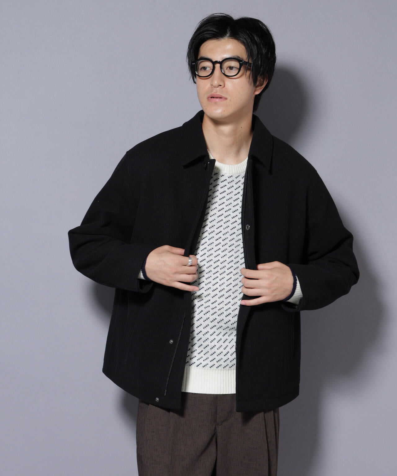 テックメルトンショートブルゾン