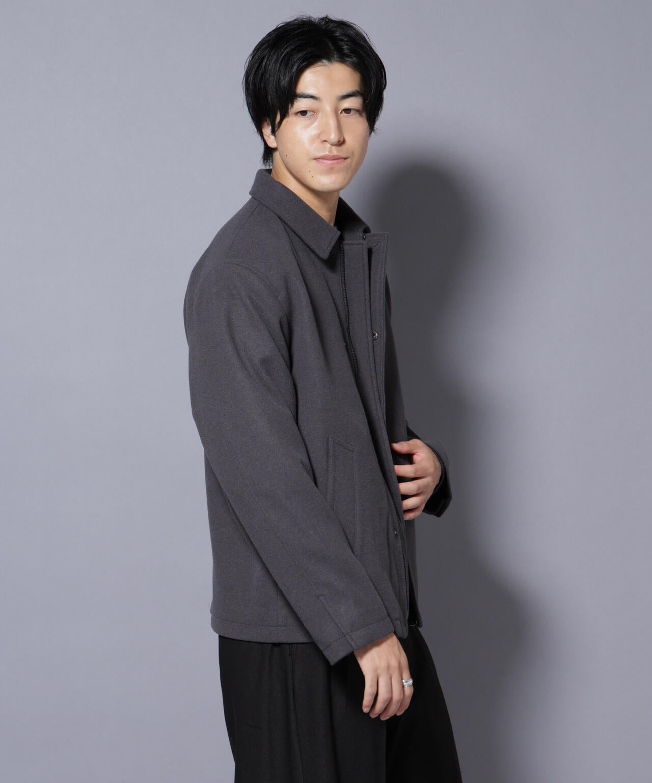 テックメルトンショートブルゾン