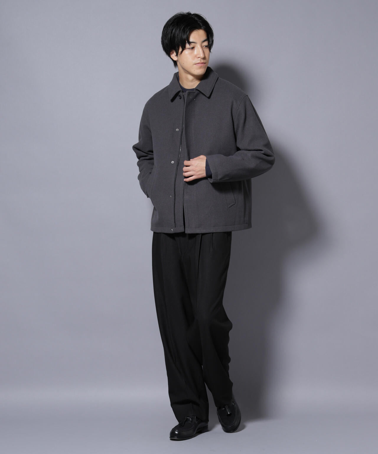 テックメルトンショートブルゾン