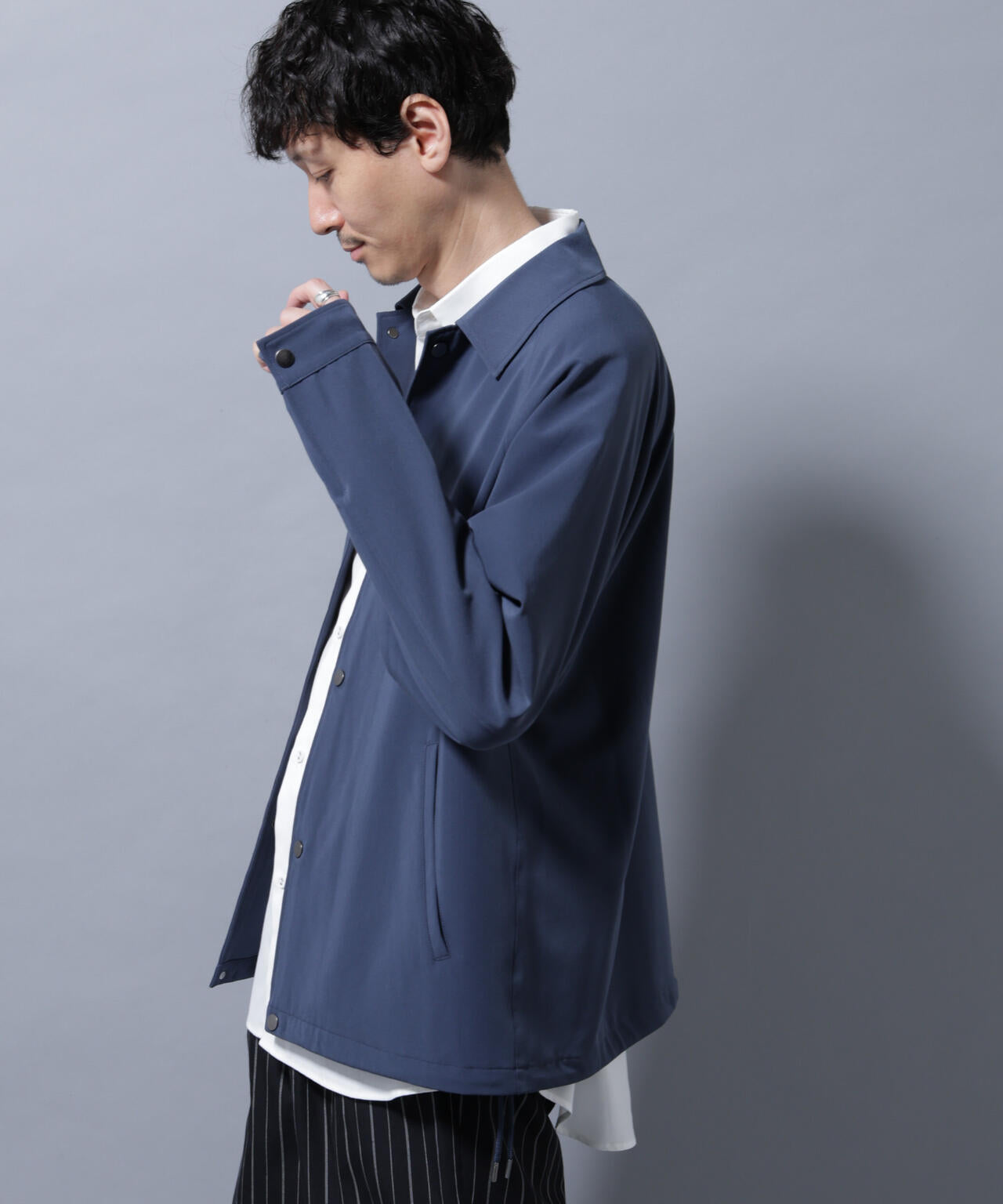 【NANO universe】2025イタリアンドットリラックスコーチジャケット イタリアンドットリラックスコーチジャケット