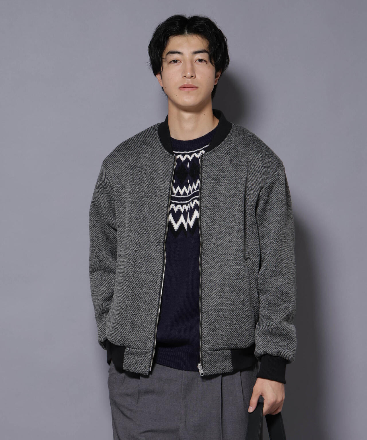 Russeluno コンビ ニットブルゾン NVY メンズサイズ4(M) 未使用 6725212205-020_SUB.jpg?v=