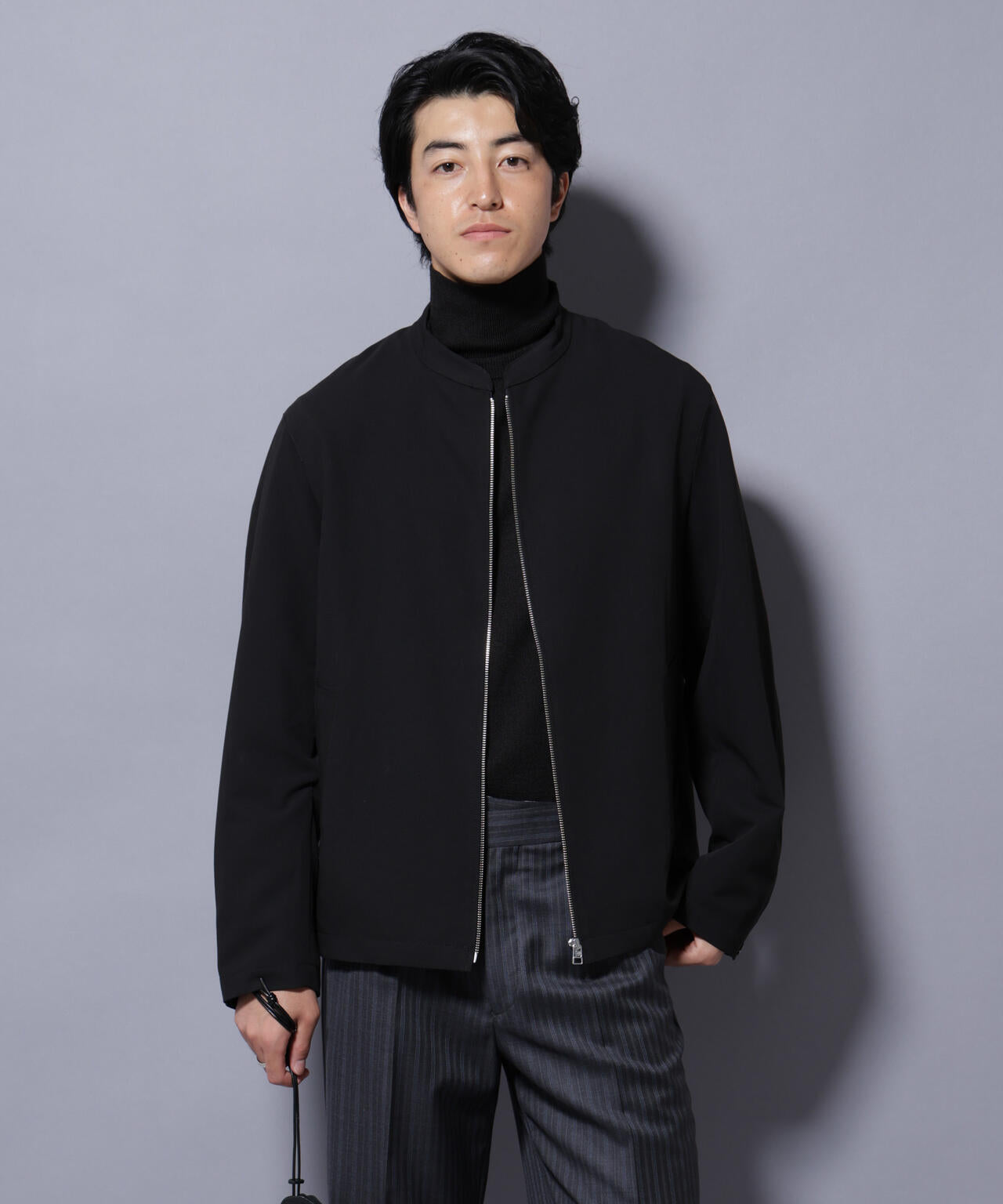 ★新品！★名手Ｔエルソン氏設計★ナノテクノロジー★東レのナノ素材★９ｆｔ送料込 TR シングルライダースブルゾン | NANO universe（ナノ・ユニバース