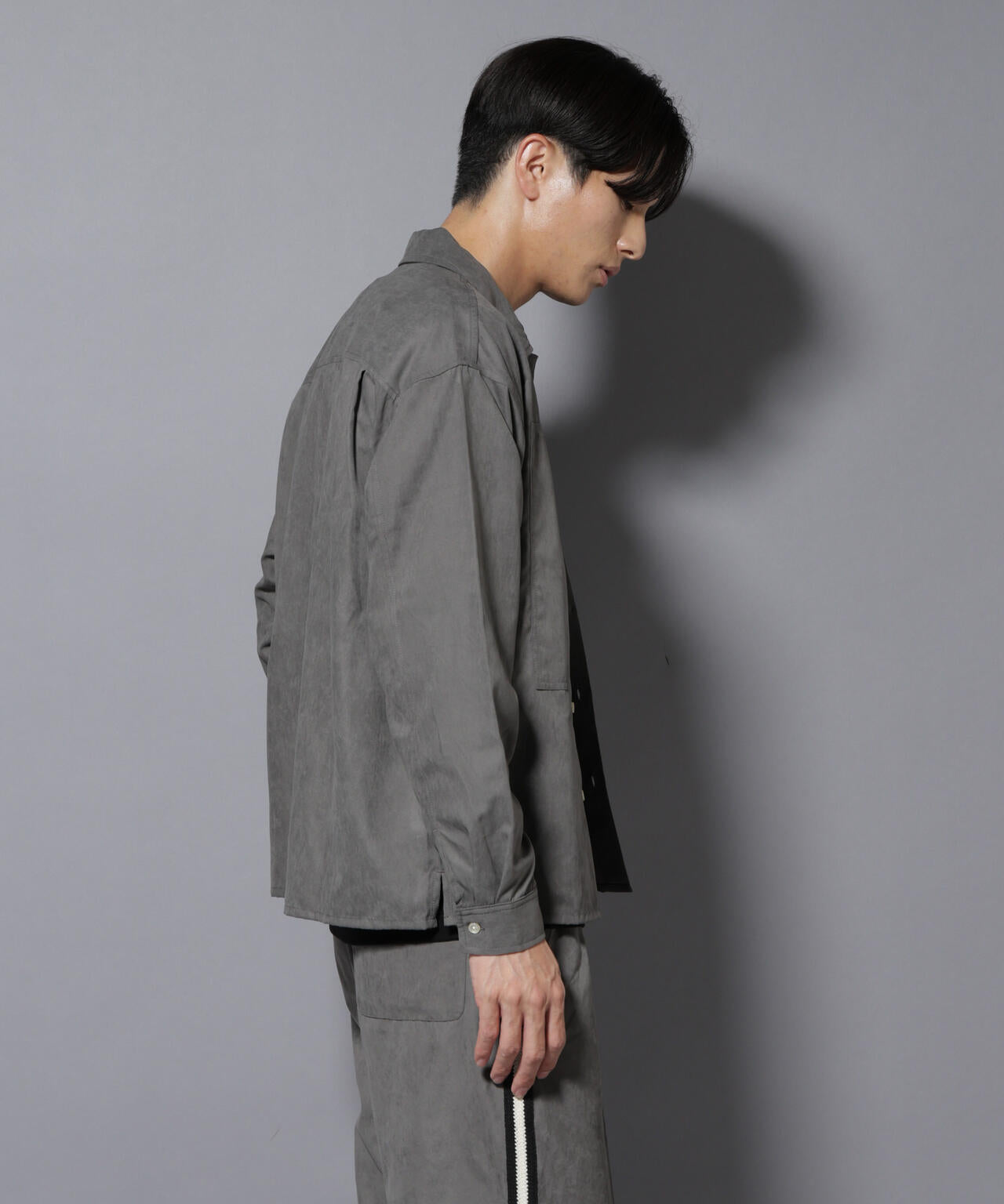 NORMANBROS別注ワイドポケット ピーチ起毛シャツ(セットアップ可)