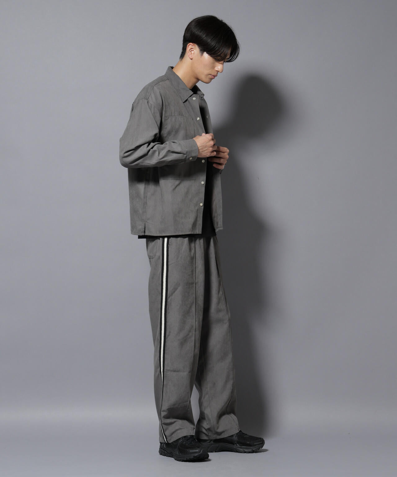 NORMANBROS別注ワイドポケット ピーチ起毛シャツ(セットアップ可)