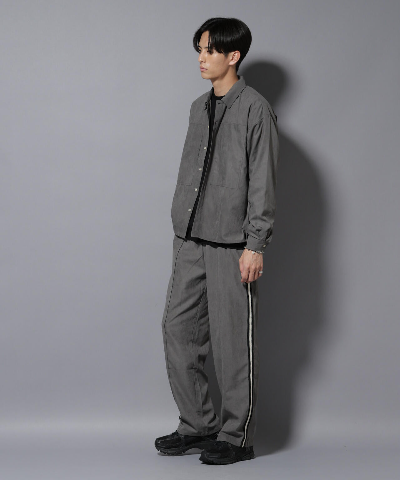 NORMANBROS別注ワイドポケット ピーチ起毛シャツ(セットアップ可)