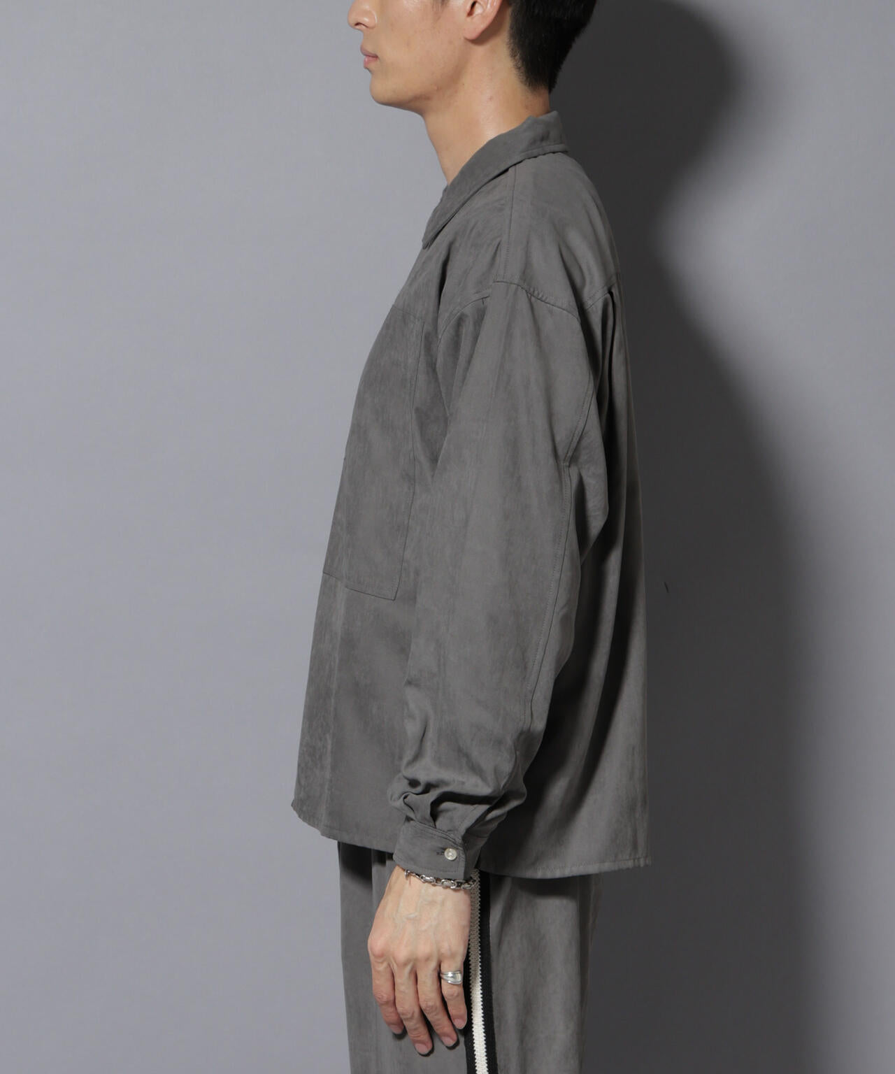 NORMANBROS別注ワイドポケット ピーチ起毛シャツ(セットアップ可)