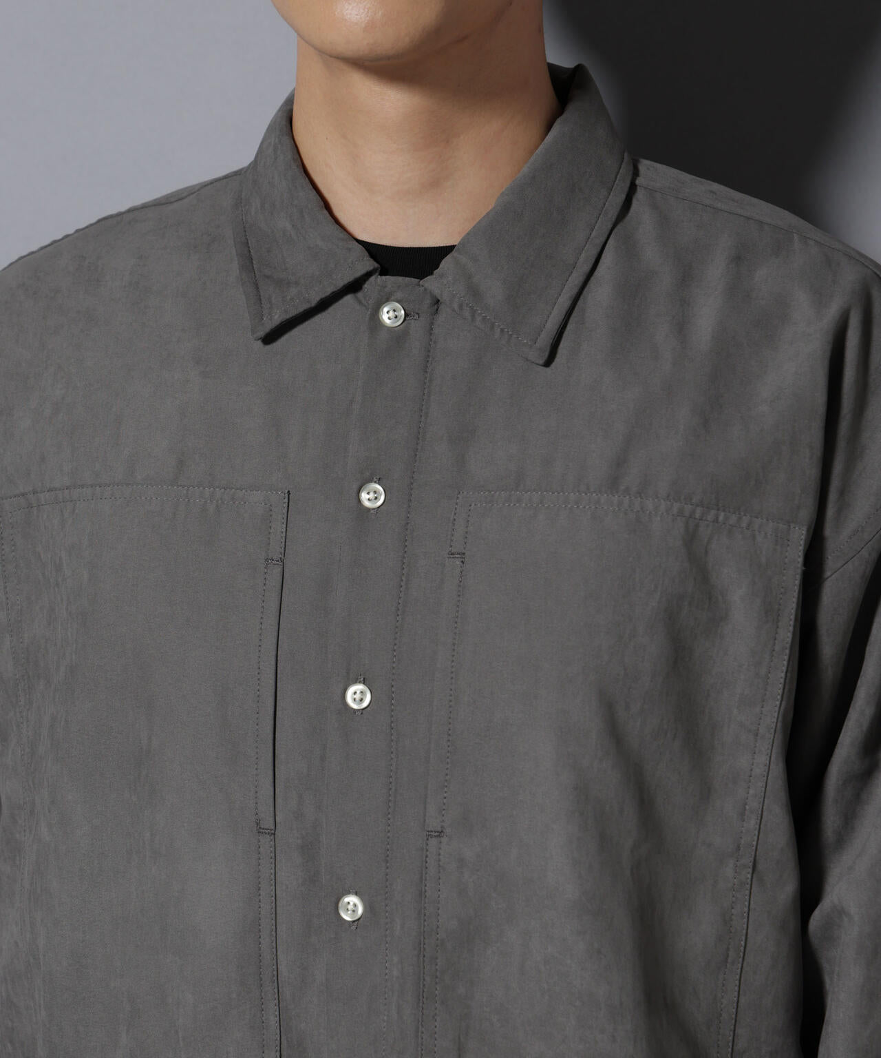 NORMANBROS別注ワイドポケット ピーチ起毛シャツ(セットアップ可)