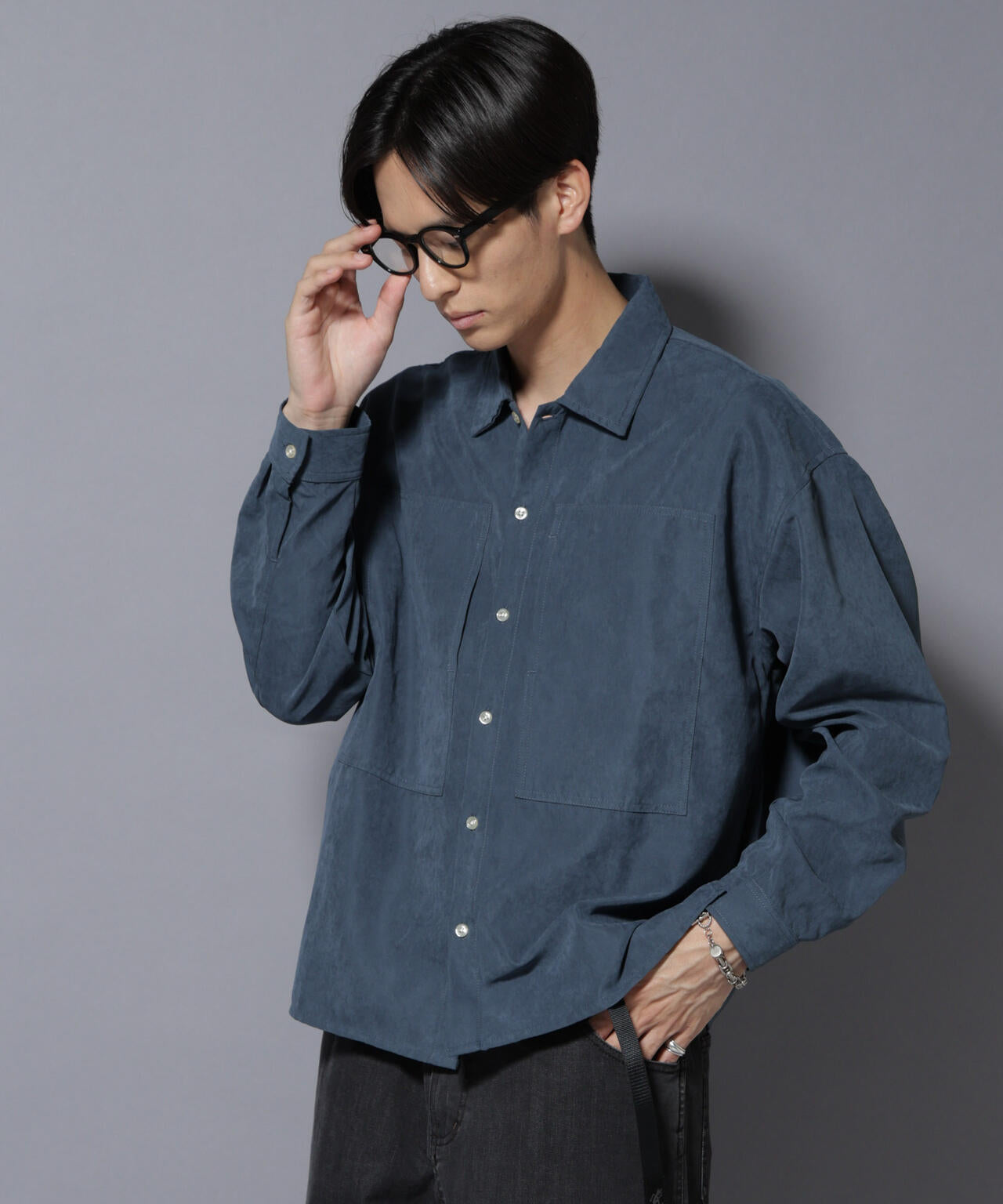 NORMANBROS別注ワイドポケット ピーチ起毛シャツ(セットアップ可)