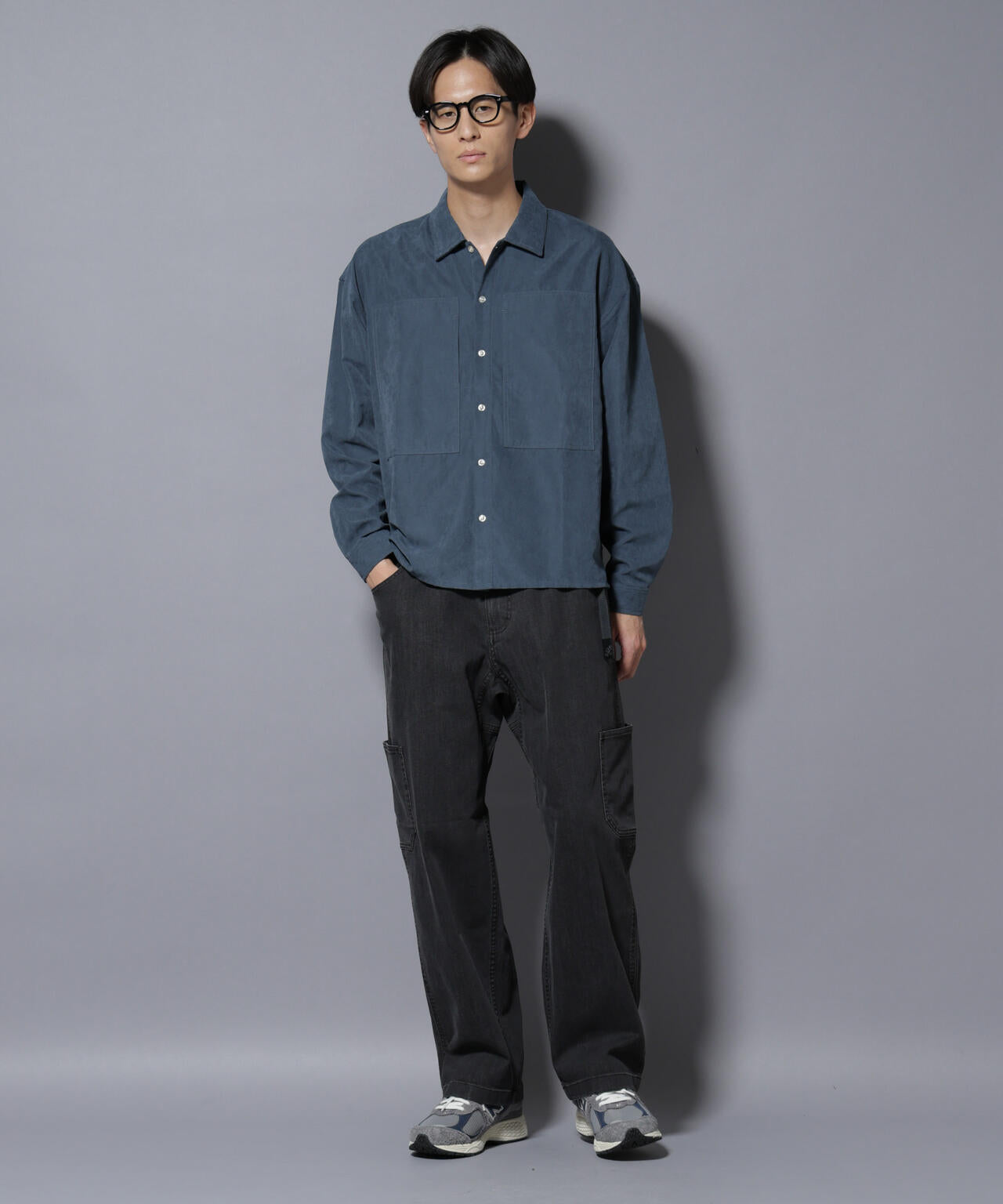 NORMANBROS別注ワイドポケット ピーチ起毛シャツ(セットアップ可)