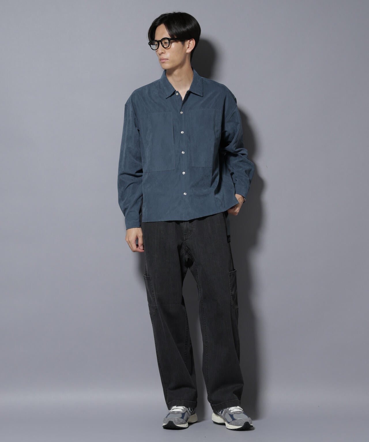 NORMANBROS別注ワイドポケット ピーチ起毛シャツ(セットアップ可)