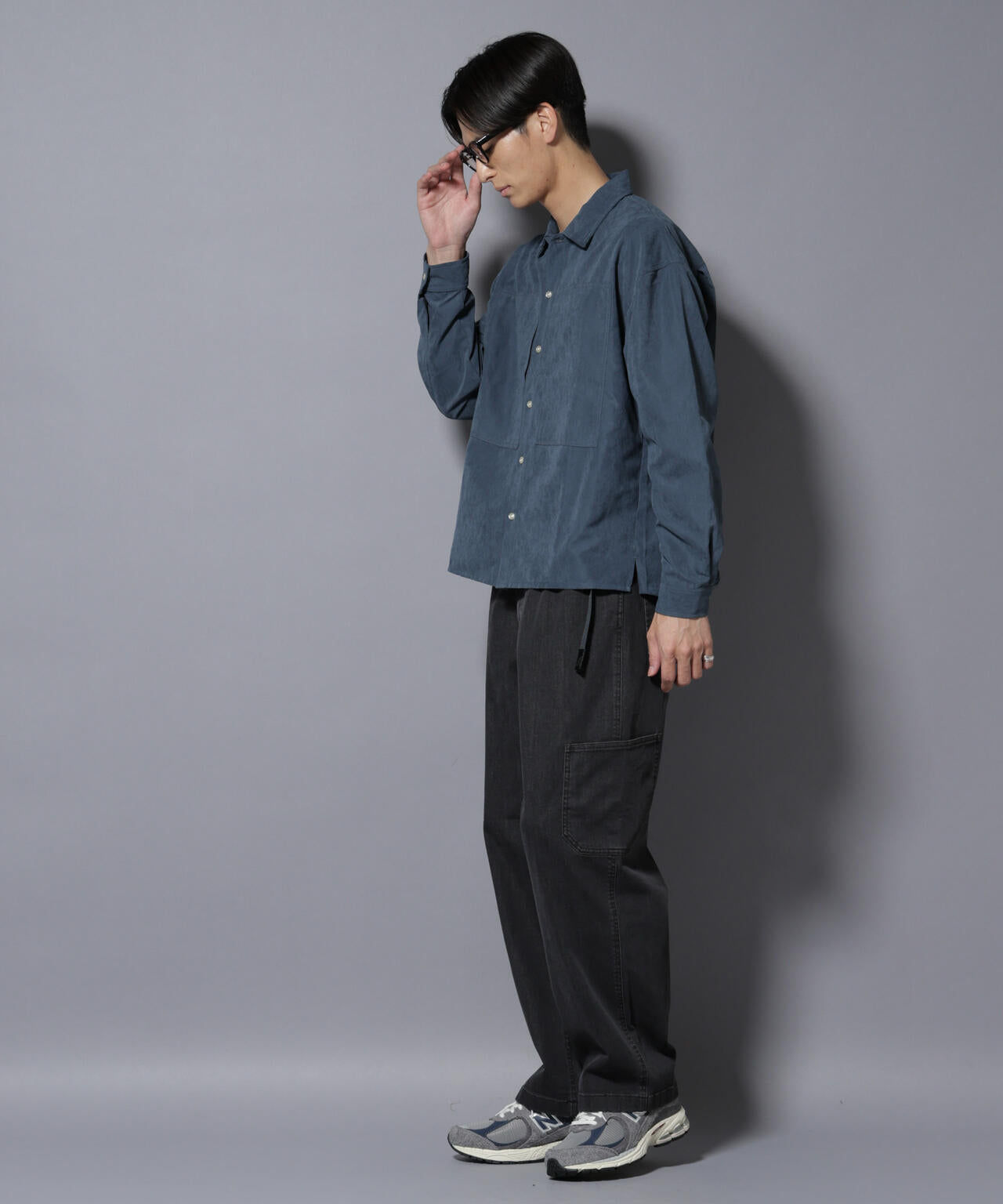 NORMANBROS別注ワイドポケット ピーチ起毛シャツ(セットアップ可)