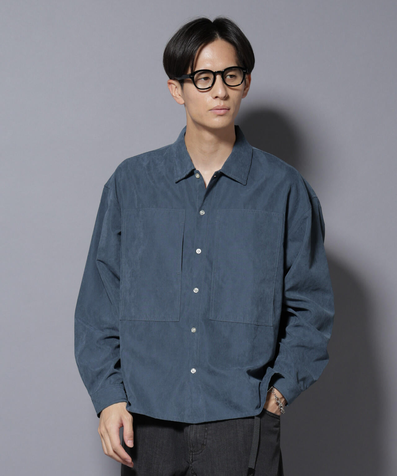 NORMANBROS別注ワイドポケット ピーチ起毛シャツ(セットアップ可)