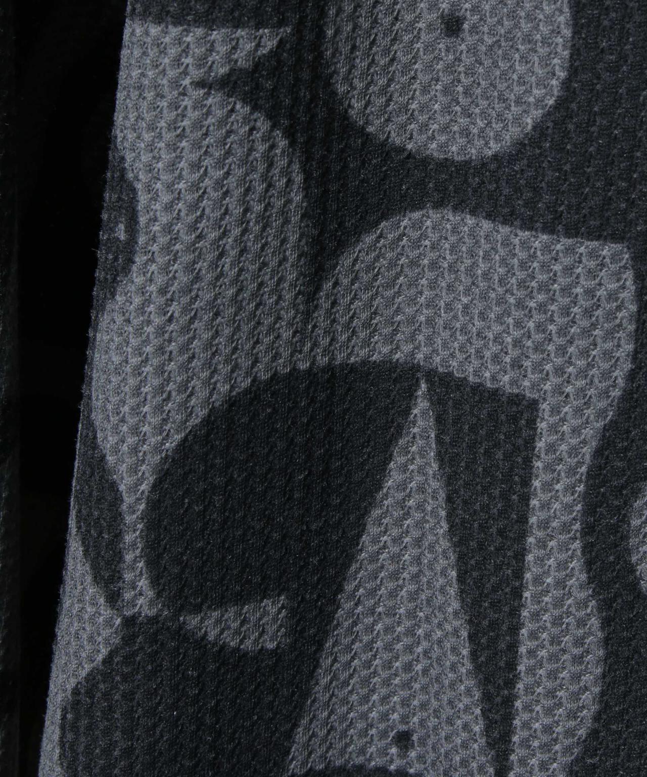 NORMANBROS別注 プリントワッフルシャツ 長袖