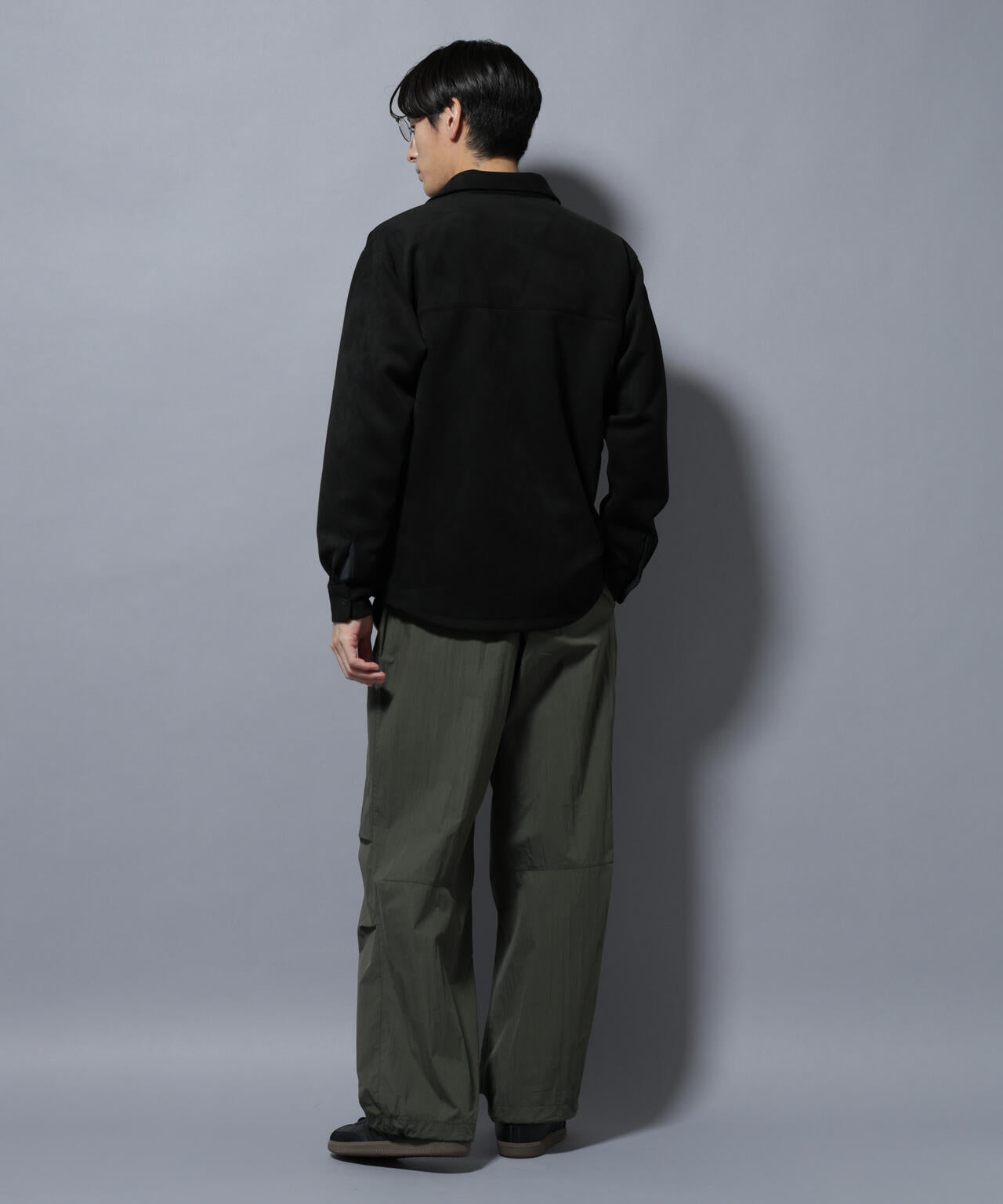 フェイクスエードシャツ 長袖