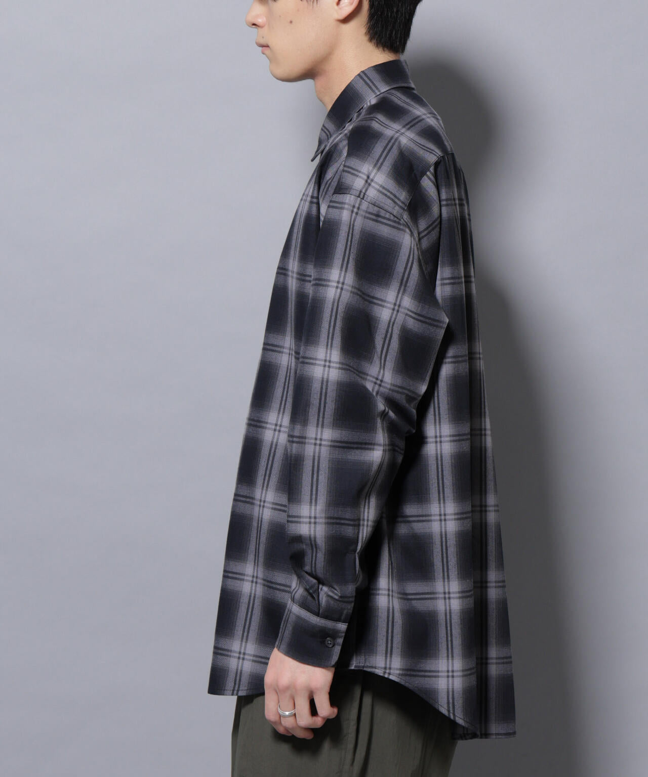 ビッグドレープチェックシャツ 長袖 | NANO universe（ナノ