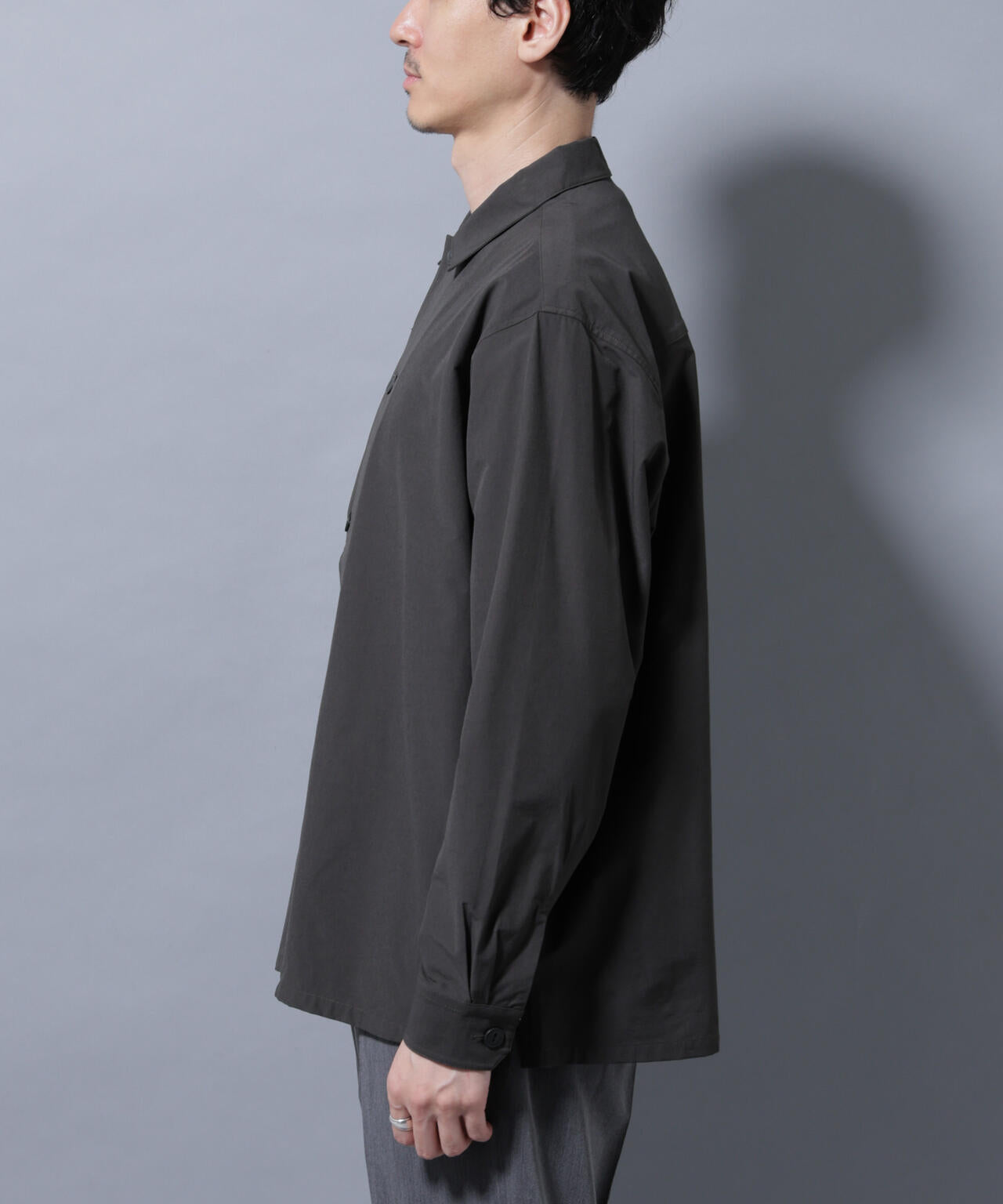 ストレッチワイドシャツブルゾン(セットアップ可)